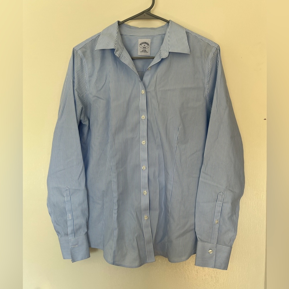 Blue & White Pinstripe Brooks Brothers Button Down